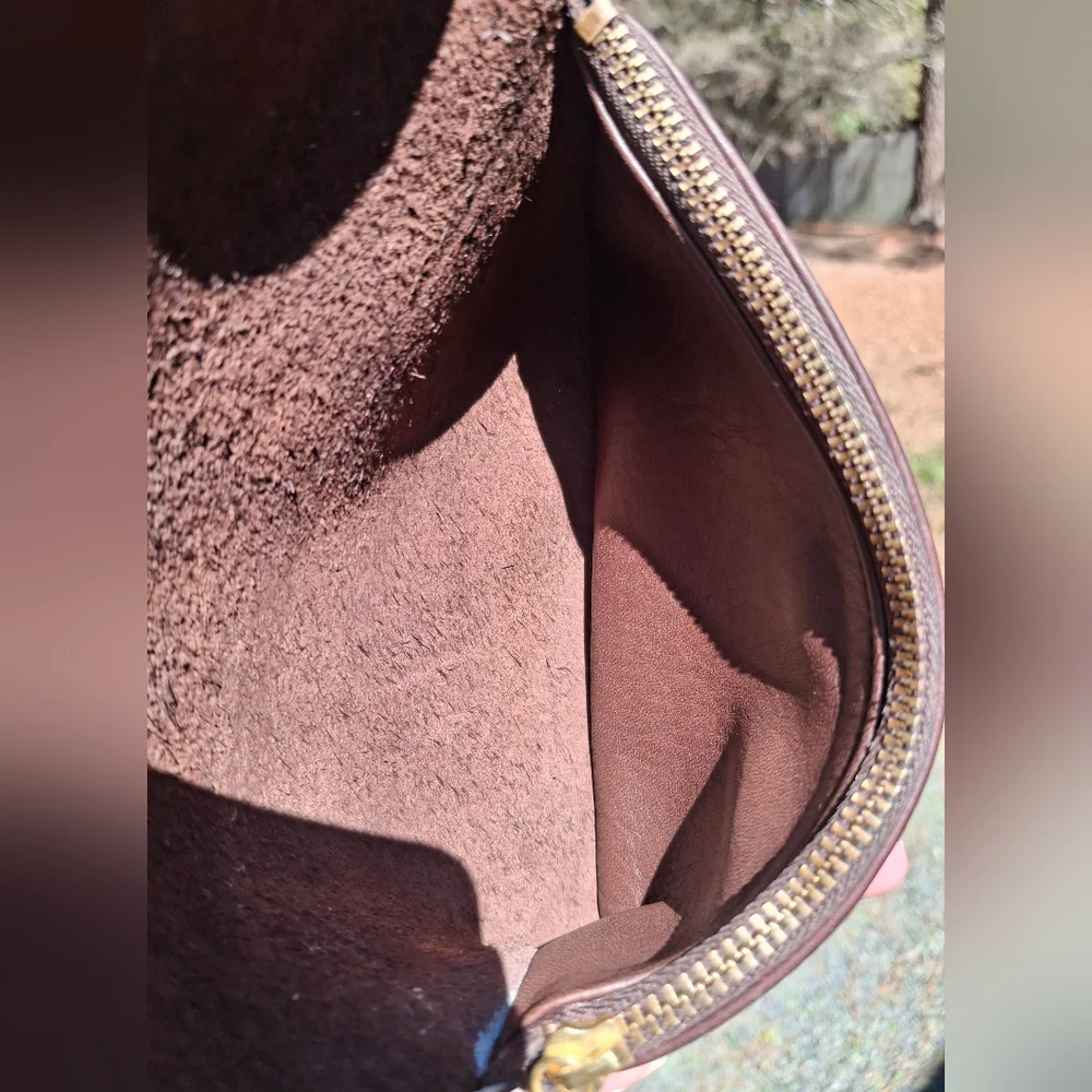 Vintage 90's Coach Brown Glove Tanned Leather Turnlock Case Clutch Pouch #7171 - Picture 11 of 12